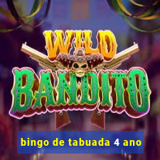 bingo de tabuada 4 ano